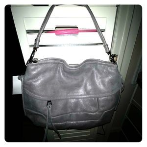 Aimee K. Hobo Grey Leather NWT